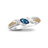Sapphire & Diamond Embrace Ring by The Bradford Exchange