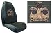 Car Truck SUV Pug Trio with Bone Dog Print Seat Covers 2 Charcoal Grey Universal Vehicle Bucket Seatcovers