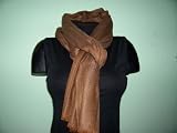 Chocolate Brown 100% Pure Silk Pashmina Scarf