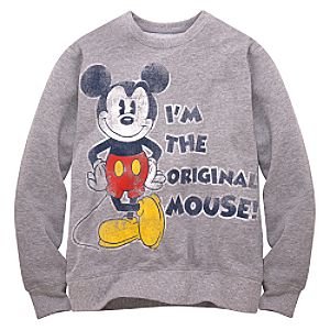 Disney Long-Sleeve Fleece Mickey Mouse Sweatshirt for Men