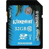 Kingston Digital 32GB SDHC Class 10 UHS-I Flash Card (SDA10/32GB)