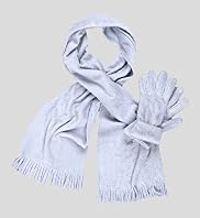 Tasselled Fleece Scarf & Gloves Set Tasselled Fleece Scarf & Gloves Set