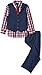 Nautica Boys' Four-Piece Mini Hounds Tooth Vest Set with Tie