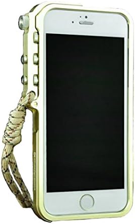 TsengChien Arm Trigger Metal Frame Case Mechanical Arm Metal Bumper for Apple Iphone 6 4.7" (gold)