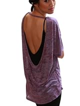 YogaColors Crystal Backless Loose Tee with Strap