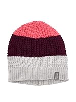 Icebreaker Merino Gorro Lana Oasis (Gris Claro / Burdeos / Fucsia)