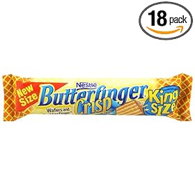 Nestles Butterfinger Crisp King Size, 3.17-Ounce Candy Bars (Pack of 18)
