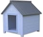 New Age Pet All-Weather Insulated Dog Bunk House, Blue/Grey, Large, For Pets up to 120 Pounds