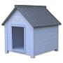 New Age Pet All-Weather Insulated Dog Bunk House, Blue/Grey, Large, For Pets up to 120 Pounds