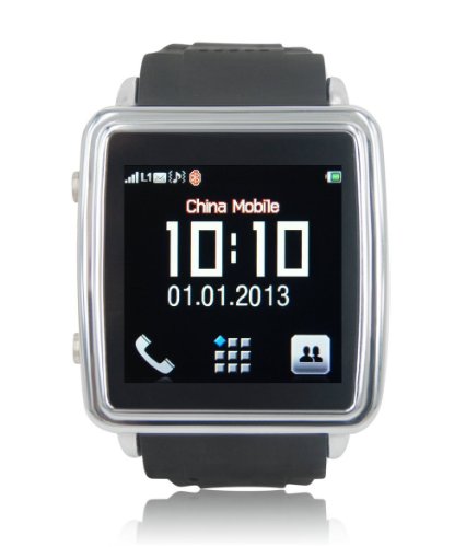 Signstek Smartwatch Supports Quad-Band GSM Bluetooth Cell Phone, Music and Video Multimedia Player, FM radio, Camera, Sync calls to iPhones, Android Phones, Bluetooth Phones, Comes with 8GB Micro-SD Memory Card