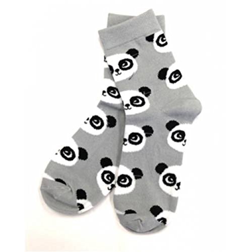 Philcos Ladie's Panda Pattern Socks Shoe 4-10 Gray