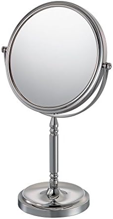 Mirror Image 86645 Recessed Base Vanity Mirror, 1X and 5X Magnification, Chrome
