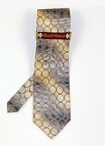 Phat Farm - Phat Farm Brown and Gold Lines and Dots Tie
