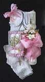 Baptism Gift Set - SPANISH - Rosary - Candle - Missal - Cloth - Shell, Girl