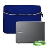 Chromebook Samsung Sleeve Blue with Extra Pocket for All Models of Samsung Series 5 Chromebook ( Samsung Series 5 , Arctic White , Titan Silver , wi-Fi , 3G , Chromebook Accessories) + VanGoddy Live * Laugh * Love Wrist band!!!