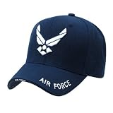41AY18UKtxL. SL160  Rapid Dominance United States US Air Force Wings Design Navy Blue Baseball Cap Reviews