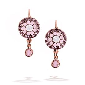 Amaro Jewelry, Earrings - Petite Circle of Light Amulet in Rose and Light Amethyst #E019PLTL AOE OE