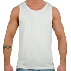 Men's New White Athletic Tank Top By Platinum Sport