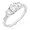 Three Stone Round Brilliant Diamond Ring 1/2ctw (HI/I1) in 14k White Gold - Size 5