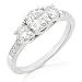 Jewelry : Three Stone Round Brilliant Diamond Ring 1/3ctw (IJ/I1) in White Gold