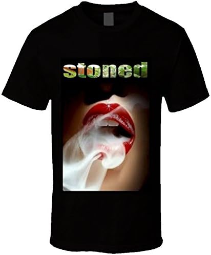 Stoner Stoned Marijuana Cannabis Sexy 420 Girl Smoking Weed T Shirt (x-large, Black)