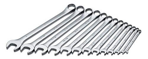 SK 86017 SuperKrome 13 Piece 12 Point 1/4-Inch to 1-Inch Long Pattern Combination Wrench Set On Sale