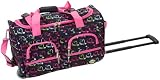 Rockland Luggage Rolling 22 Inch Duffle Bag, Heart1, One Size