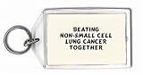 Beating Non-Small Cell Lung Cancer Together Keychain