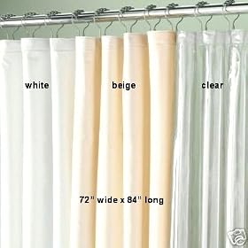 Extra Long VINYL Shower Curtain Liner 72'' wide x 84" Long - SUPER CLEAR