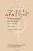 Books : How to Cite APA Style 6th in Psychology, Social Work, Education, and the Social Sciences