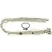 Womens Anklets Toe Ring Pair Silver Foot Jewelry 10.25 inches (anklts537)