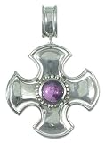 Amethyst pendant, 'Mystery of the Maltese Cross'