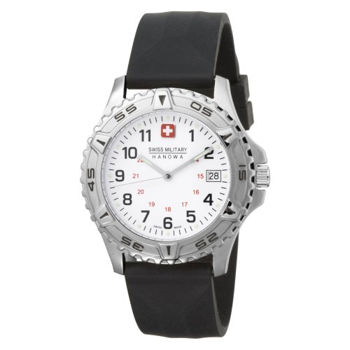 Swiss Military Hanowa Men's 06-4053-04-001R Jungfrau White Dial Rubber Strap Watch