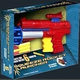 Squeeze Rocket Blaster Air Powered Includes 6 Foam Rockets