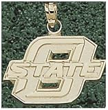 LogoArt Oklahoma State Cowboys 10K Gold Team Font 5/8 Pendant