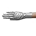 ZaZa Bridal Shiny Stretch Metallic Gloves Wrist Length (2BL)-Silver