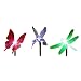Hummingbird, Butterfly & Dragonfly Solar Garden Stake Lights, 3 in a Set.