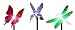 Hummingbird, Butterfly & Dragonfly Solar Garden Stake Lights, 3 in a Set.