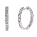 Sterling Silver C.Z. Diamond Hoop Earrings Jewelry