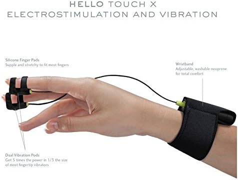 JimmyJane Hello Touch X (Luxury Black) Electrostimulation Massager With FREE ($90 Value) Premium Cleaner & Lubricants Kit & Priority Mail Upgrade