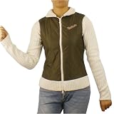 Triple 5 Soul - Womens Triple 5 Soul white and brown zip up sweater jacket. Full front zip jacket with a brown body and white sleeves.