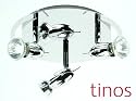 TINOS 3 Light Ceiling Spotlight Plate in Chrome by FOCUS