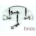 TINOS 3 Light Ceiling Spotlight Plate in Chrome by FOCUS