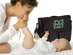 Marshall University Diaper Bag Official NCAA College Logo Deluxe Marshall Herd - Baby Bag - BEST Baby Shower GIFT for New Dad, Father or New Mom Mother GIFTS
