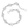 Modern Medley: Sterling Silver Designer Inspired Fancy Link Silver Bead Bracelet