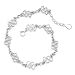 Modern Medley: Sterling Silver Designer Inspired Fancy Link Silver Bead Bracelet