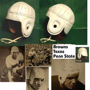 Mini Cleveland Browns/New York Dodgers/University of Texas Leather Football Helmet