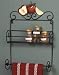 APPLE kitchen WALL spice RACK shelf TOWEL BAR decor
