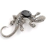Black Regal Jumbo Lizard Costume Brooch