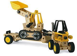 Childrens Toyshop  Third Party New : BRIO 34534 Builder System: Construction Vehicles Set (244 Pieces)